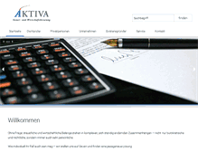 Tablet Screenshot of aktiva-gmbh.ch